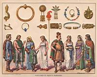 Antiquite, Costumes et bijoux barbares - full size